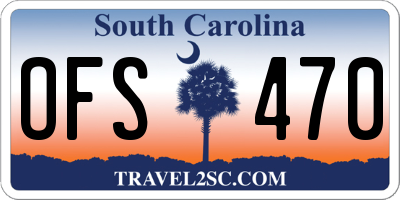 SC license plate OFS470