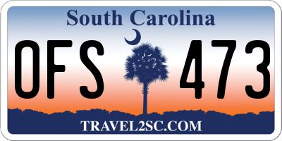 SC license plate OFS473