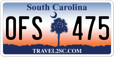 SC license plate OFS475