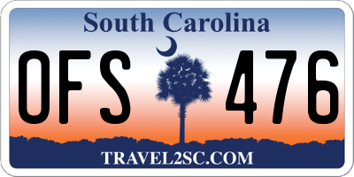 SC license plate OFS476
