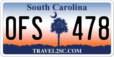 SC license plate OFS478