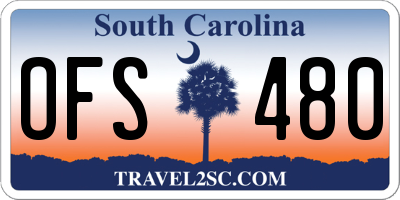 SC license plate OFS480