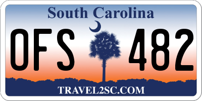 SC license plate OFS482