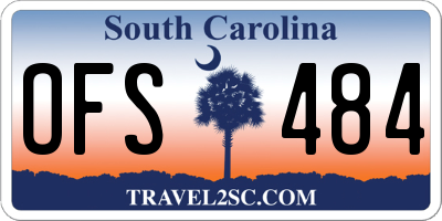 SC license plate OFS484