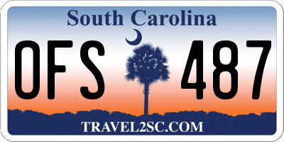 SC license plate OFS487