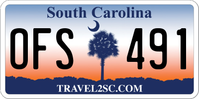 SC license plate OFS491
