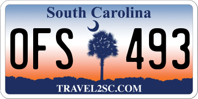 SC license plate OFS493
