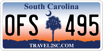 SC license plate OFS495
