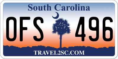SC license plate OFS496