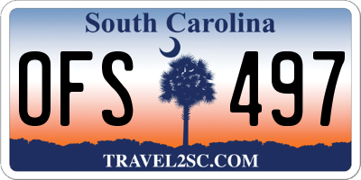 SC license plate OFS497