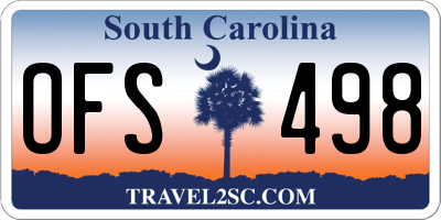 SC license plate OFS498