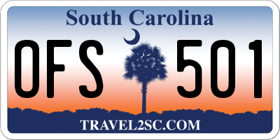 SC license plate OFS501