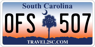 SC license plate OFS507