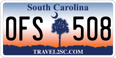 SC license plate OFS508
