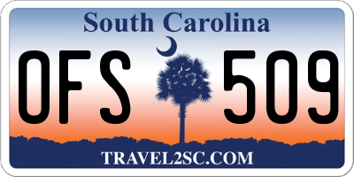 SC license plate OFS509