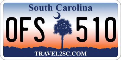 SC license plate OFS510