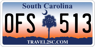 SC license plate OFS513