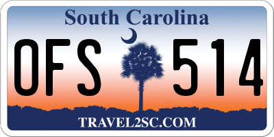 SC license plate OFS514