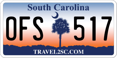 SC license plate OFS517