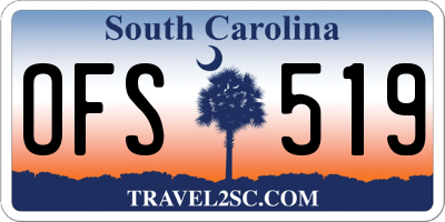 SC license plate OFS519