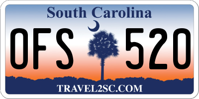 SC license plate OFS520