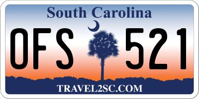 SC license plate OFS521