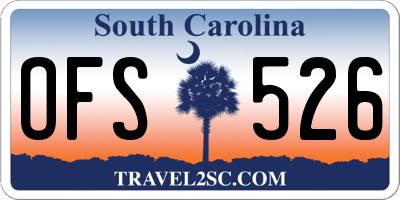 SC license plate OFS526