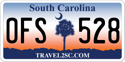 SC license plate OFS528