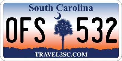SC license plate OFS532