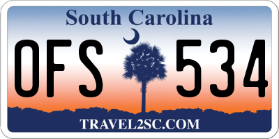 SC license plate OFS534