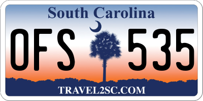 SC license plate OFS535