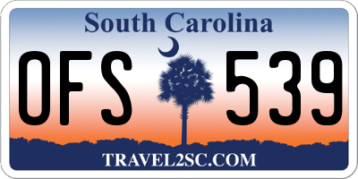 SC license plate OFS539