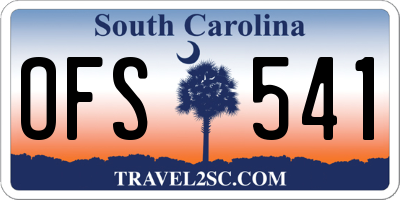 SC license plate OFS541