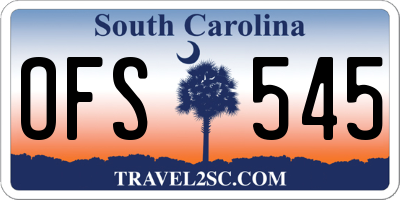 SC license plate OFS545