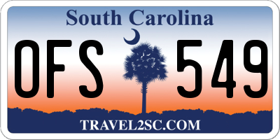 SC license plate OFS549
