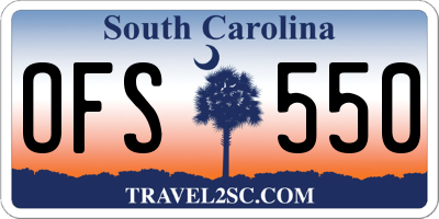 SC license plate OFS550