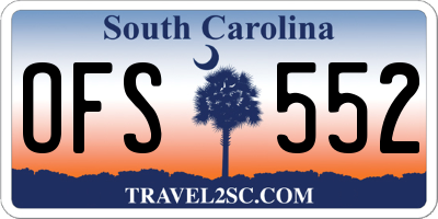 SC license plate OFS552