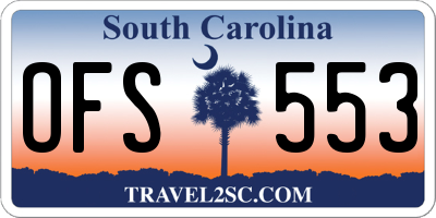 SC license plate OFS553