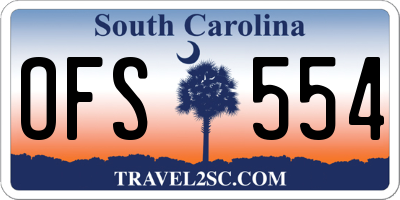 SC license plate OFS554