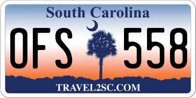 SC license plate OFS558