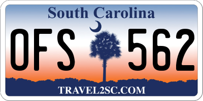 SC license plate OFS562