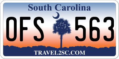 SC license plate OFS563