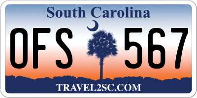SC license plate OFS567