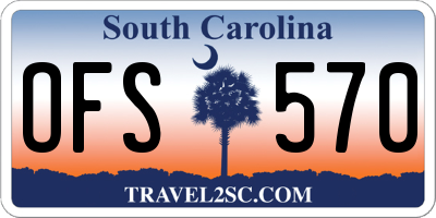 SC license plate OFS570