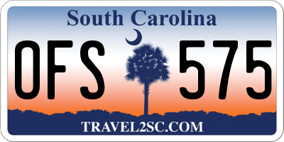 SC license plate OFS575