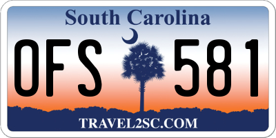 SC license plate OFS581