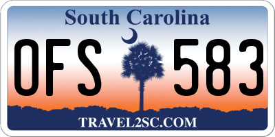 SC license plate OFS583