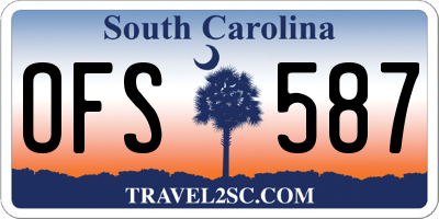 SC license plate OFS587