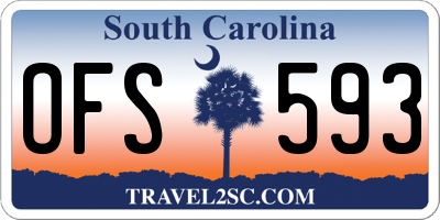 SC license plate OFS593