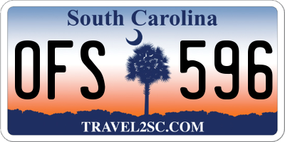 SC license plate OFS596